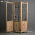 Mayco Morden Metal Folding Decorative Wedding Screen Partition 3 Panel Room Divider for Living Room